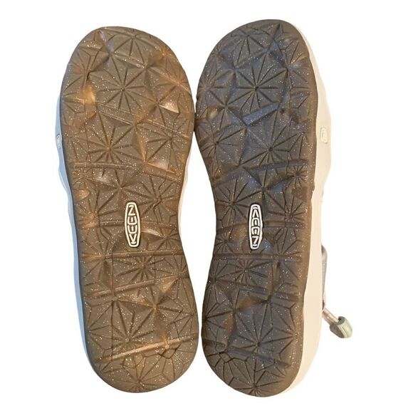 Keen Youth Moxie Silver Metallic & Gray Washable  Sandals Sz 4 - Picture 5 of 5